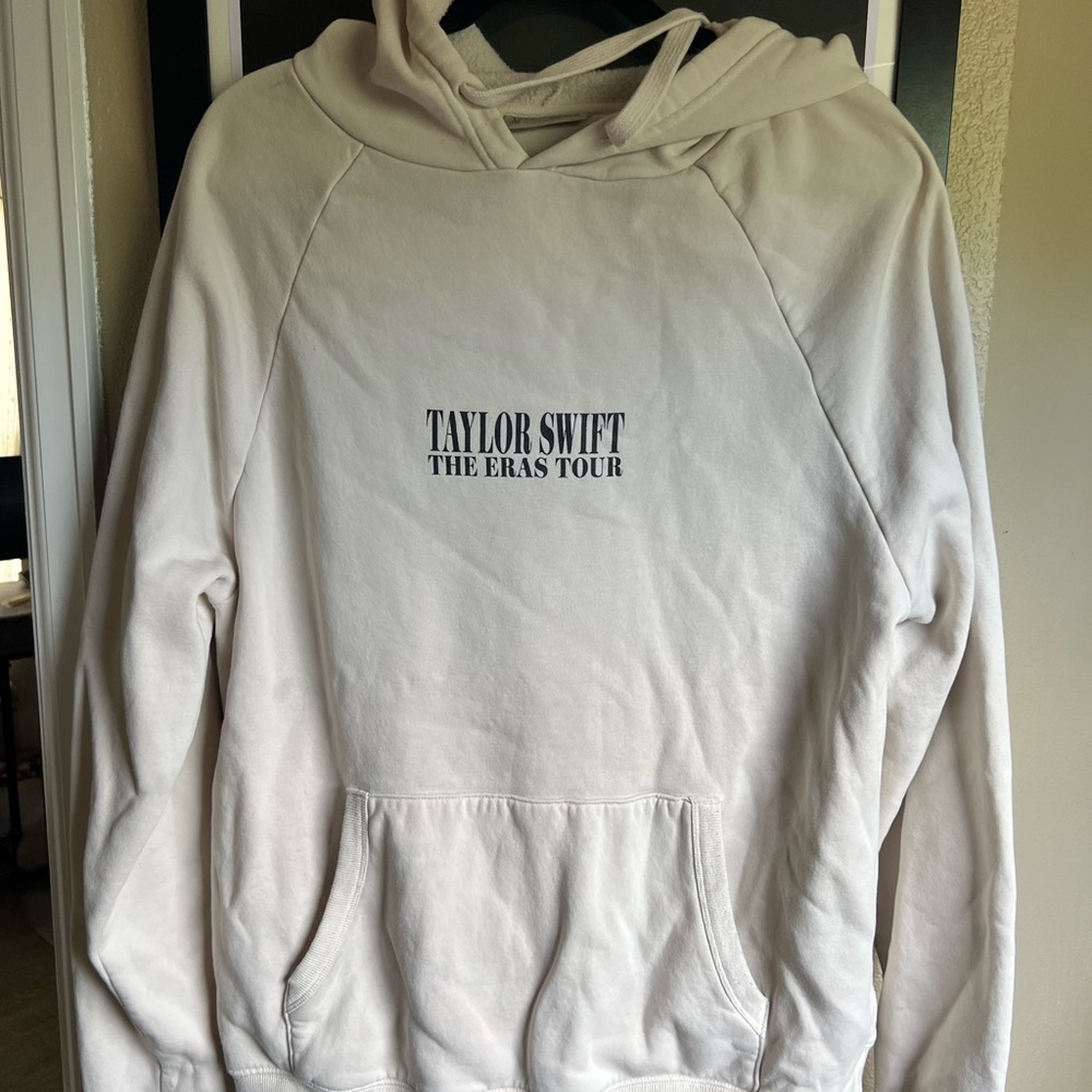 Taylor Swift Light Beige 'The Eras Tour' Pullover Hoodie